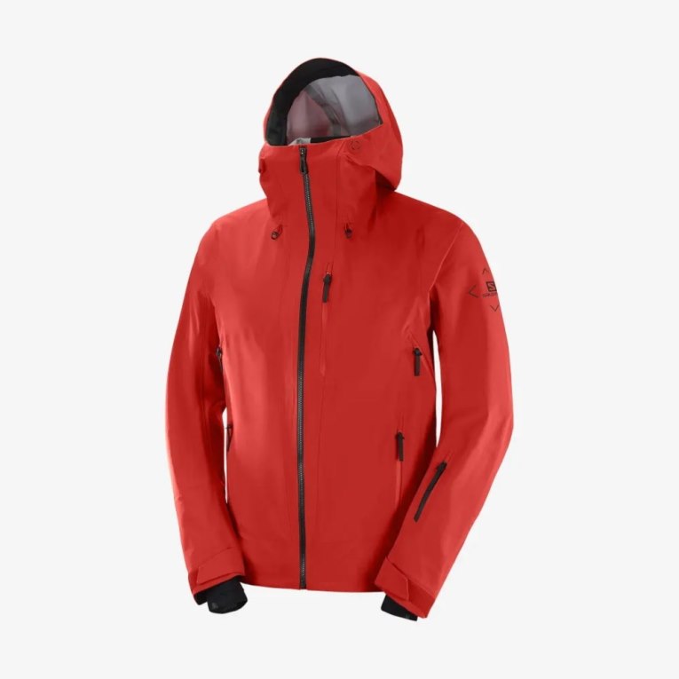 Red Salomon Outlaw 3L Shell Men's Ski Jackets | PH 06471Q